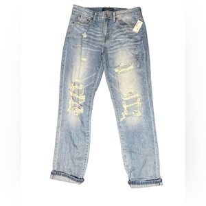 NWT Aeropostale Boyfriend Distressed Jeans Sz 4